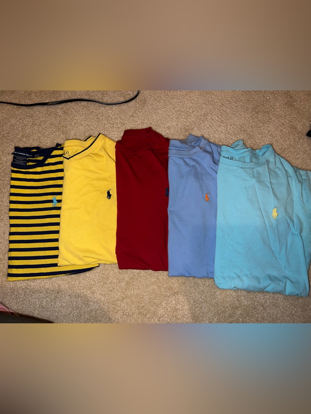 5 Piece Polo Ralph Lauren T-Shirt Bundle